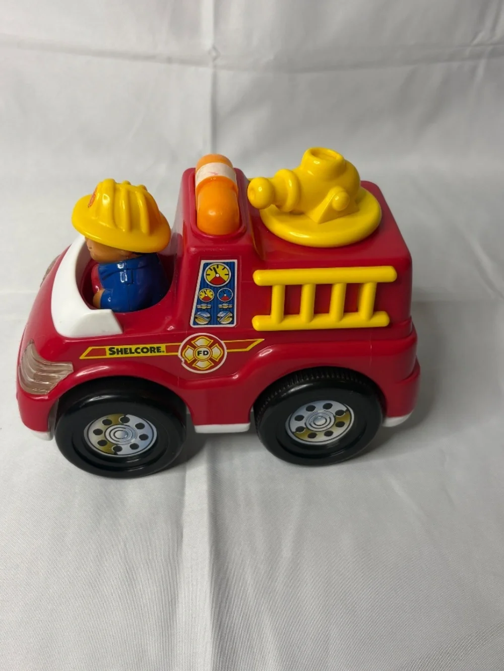 1998 Shelcore Lights and Sound Fire Truck Toy Vintage 7